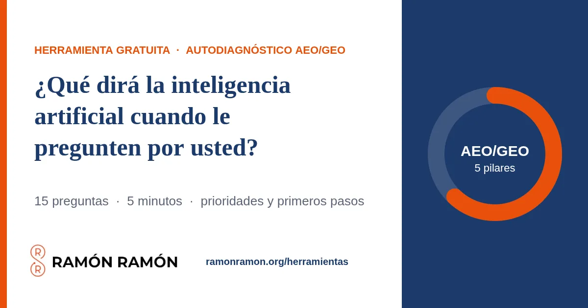 Autodiagnóstico AEO/GEO de Ramón Ramón: qué dirá la inteligencia artificial cuando le pregunten por usted